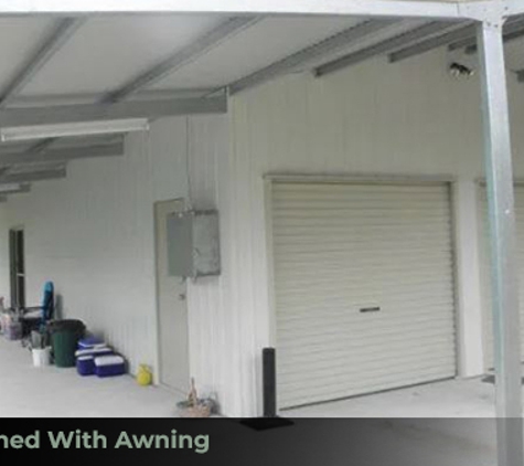 Macleay Valley Sheds - South Kempsey, NSW. Garaport Shed With Awning