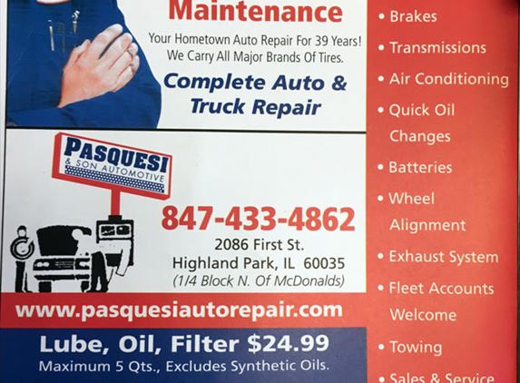 Pasquesi & Son Automotive & Truck Repair - Highland Park, IL