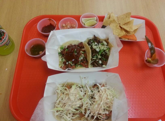 Salsa Pica Mexican Grill - W Babylon, NY. fish tacos, steak taco and a chorizo taco!