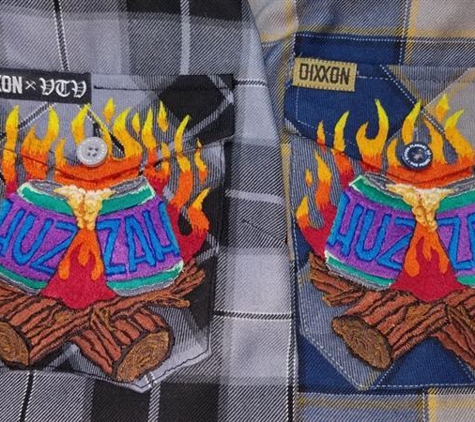 Zephyrson Threads - Frankston, VIC. 2 x Dixxon shirts with the embroidered design. Both were gifts.