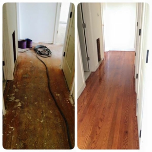 M and B Hardwood Flooring - Stafford, VA. Before and after