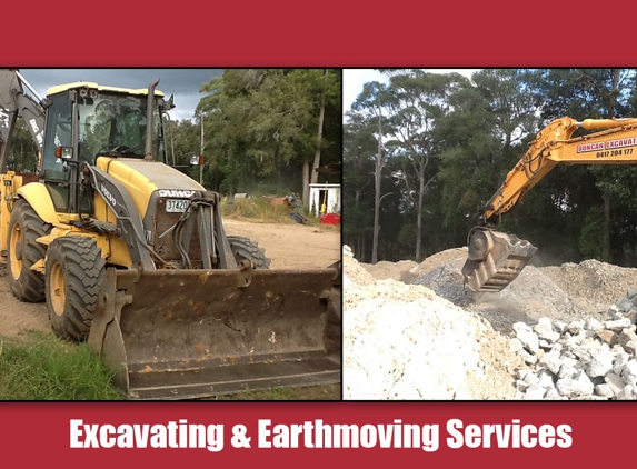 Duncan Excavations(NSW) Pty Ltd - Lisarow, NSW. Specialising in detailed earthworks, difficult sites & bulk works.