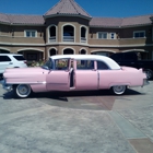 The antique Pink Cadillac Limousine