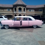 The antique Pink Cadillac Limousine