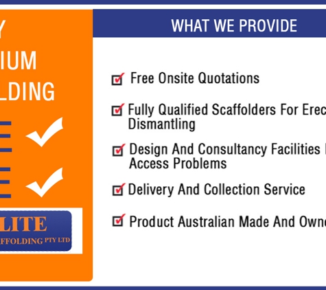 Alulite Aluminium Scaffolding Pty Ltd - Bassendean, WA. What We Provide