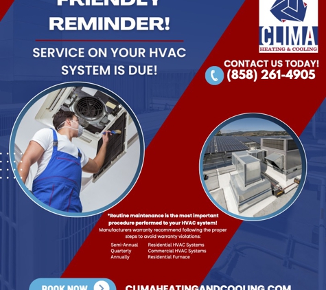 Clima Heating and Cooling - San Diego, CA