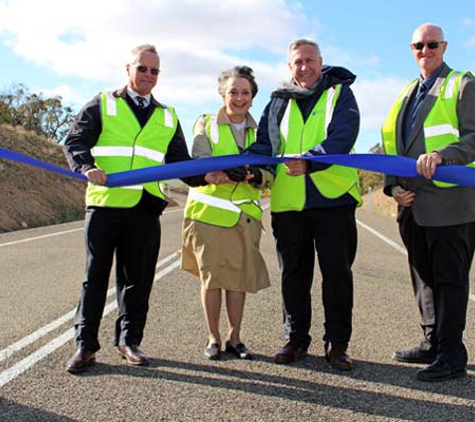 Upper Lachlan Shire Council - Gunning, NSW. Cutting the ribbon on MR 248 East