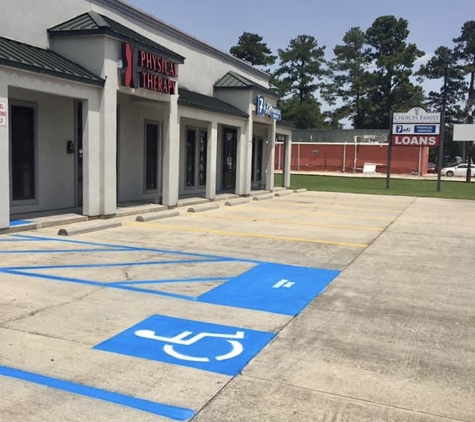 Clean America Commercial Pressure Washing - Baton Rouge, LA. Beautiful ADA approved lot striping. Fresh paint looks so much better!