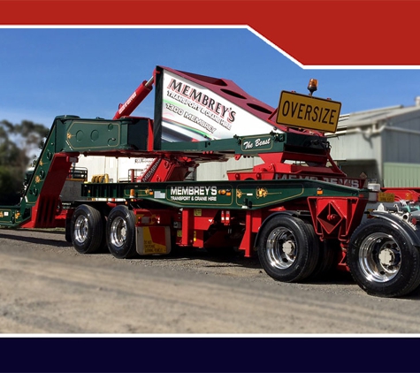 Membrey's Transport & Crane Hire - Dandenong South, VIC. Equipment is available to get your job done.