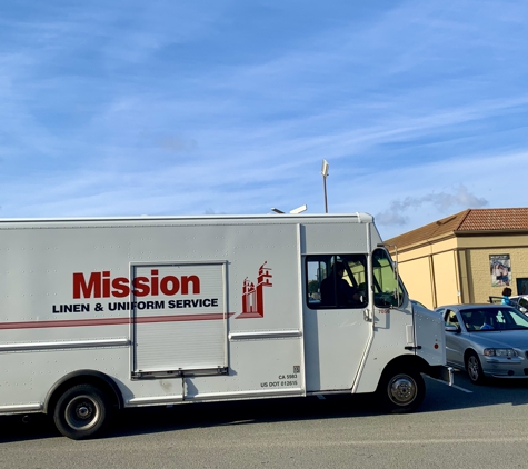 Mission Linen & Uniform Supply - San Diego, CA. In front of Sufi 2/16/2021