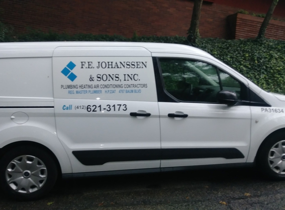 F E Johanssen & Sons Inc - Pittsburgh, PA. This is a picture of their van parked in front of my house