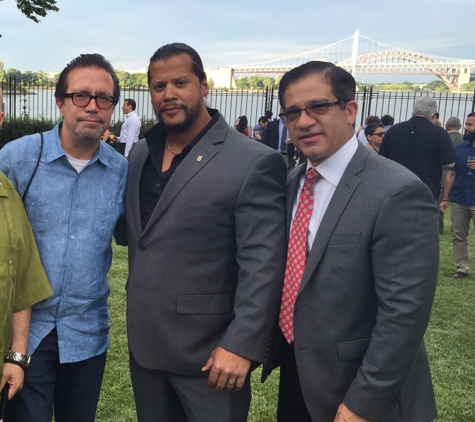 Organization For Culture Of Hispanic Origin - Long Branch, NJ. Gualterio Alomar with David Galazara and ABC Tiempo host Joe Torres at Gracie Manson