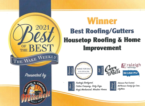 Housetop Roofing & Home Improvement - Rolesville, NC