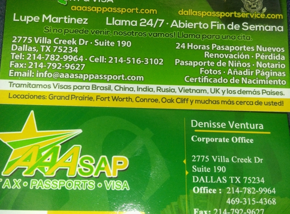 AAAsap Passport &Visa - Dallas, TX