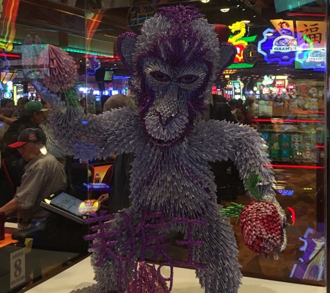 Barona Creek Golf Course - Lakeside, CA. Awesome origami monkey by the card game tables. They have a few if these kinds of displays.
