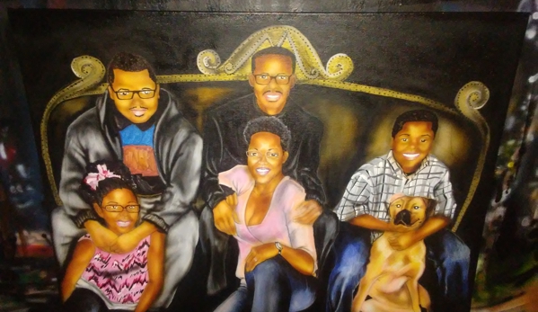 Soul Artistic Trends Art Company - New York, NY. Original family portrait titled royalty 36x48