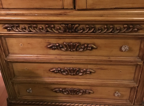 West Coast Self-Storage Columbia City - Seattle, WA. Bedroom Suite Armoire Stain and Knobs Totally Destroyed 