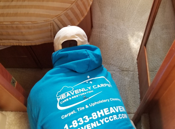 Dawn's Designs - Pittsburgh, PA. Heavenly Carpet Care & Restoration Blue Hoodie-Medium