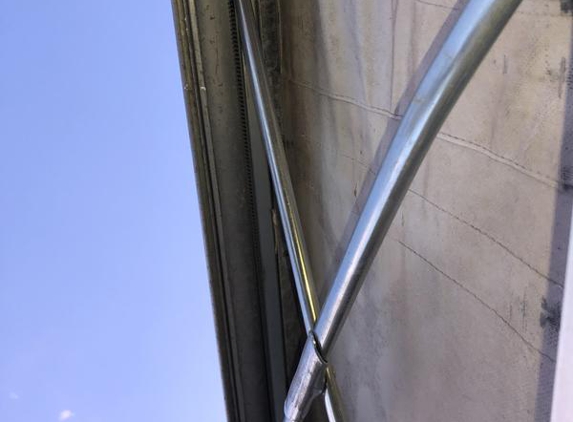 Andy's Caravan Repairs - Toowoomba City, QLD. wrong parts so cut roof seal to accommodate and ruined waterproof seal