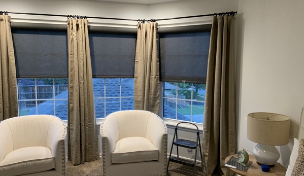 More Decor Design Inc - Tulsa, OK. Add a sophisticated look to your room with warm roller shades and draperies.