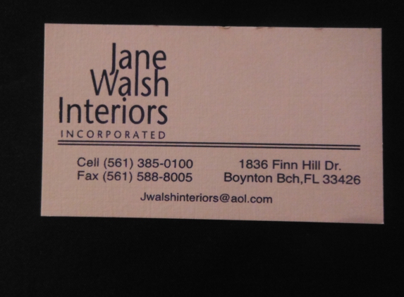 Jane Walsh Interiors Inc - Boynton Beach, FL