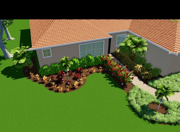 Willis Lawn Care - Sarasota, FL. 3D landscape design development