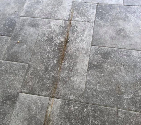 Noosa Party Hire - Noosaville, QLD. Rust stained the tiles