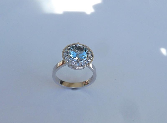 10 Ants Jewellery - Broadbeach, QLD. Handmade Aquamarine and Diamond Ring by 10 Ants Jewellery