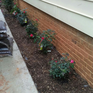 Horton Landscaping - Charlotte, NC. Flower planting and mulch services