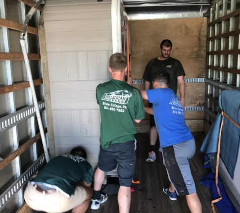 Appalachian Movers LLC - State College, PA. Securing the tub for transport