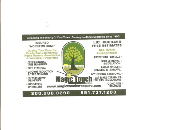 Magic Touch Tree Care - Norco, CA