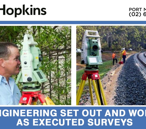 Hopkins - Port Macquarie, NSW. Professional Services Provided Are Project Management, Civil Engineering, Surveying & Town Planning