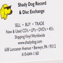 Shady Dog Record & Disc Exchange - Used & Vintage Music Dealers