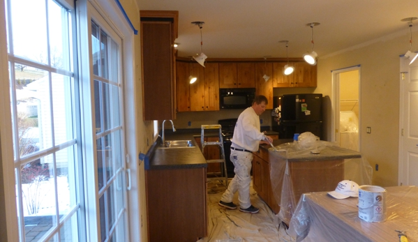 A+ Dale Jr's Painting & Home Improvements - Dillsburg, PA. Dale Working in Kitchen. Note-everything is protected!