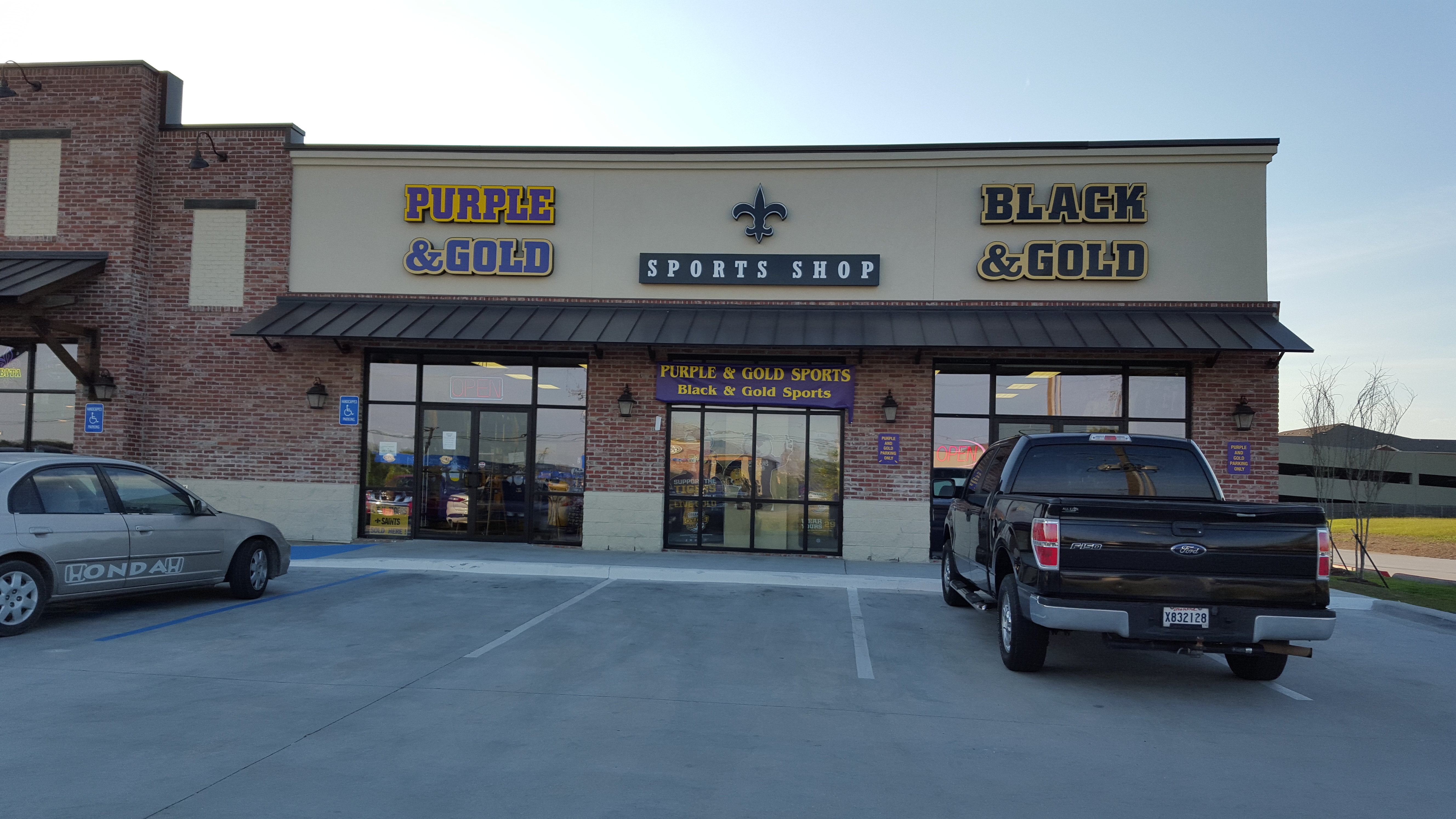 Purple and Gold Sports Shop/Black and Gold Sports Shop ...