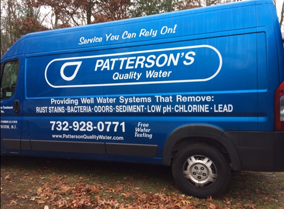 PATTERSON'S WATER TREATMENT SERVICE - Jackson, NJ