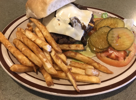 Allen Cafe - Allen, TX. ‘Shroom-Swiss Burger