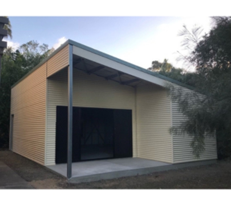 McHUGH STEEL FRAMING. Colorbond ond Classic Cream Awning Extention