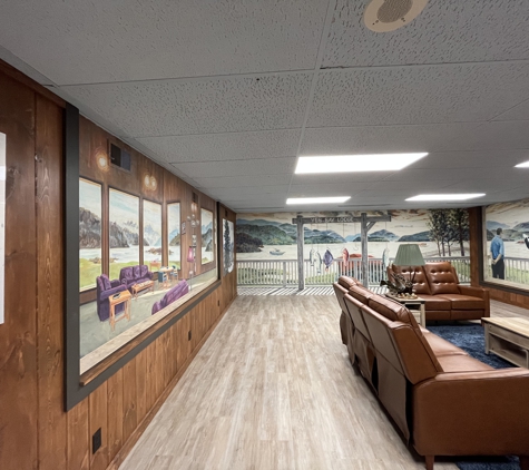 Mural by Design - Grand Rapids, MI. Yes Bay Lodge - Meeting Room at Armstrong International, detail one.