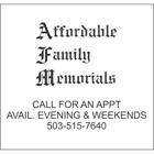 Affordable Family Memorials