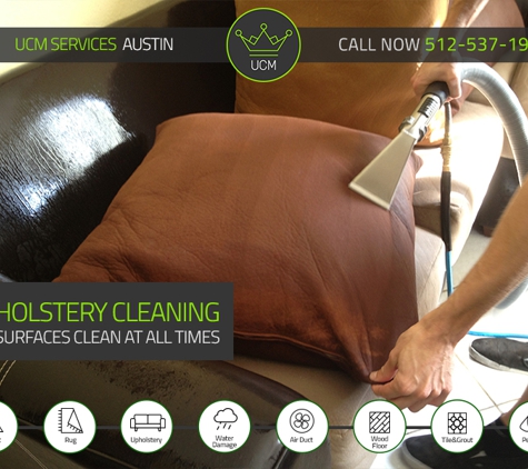 UCM Services Austin - Austin, TX. Upholstery Sofa Pillow Vacuum