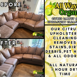 All Ways Organic Citrus Carpet & Upholstery cleaning - Wilmington, NC. Amazing Results ����