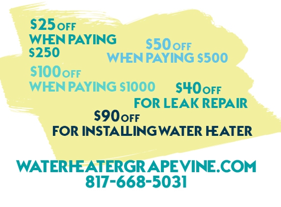 Water Heater Grapevine - Grapevine, TX. Water Heater Grapevine