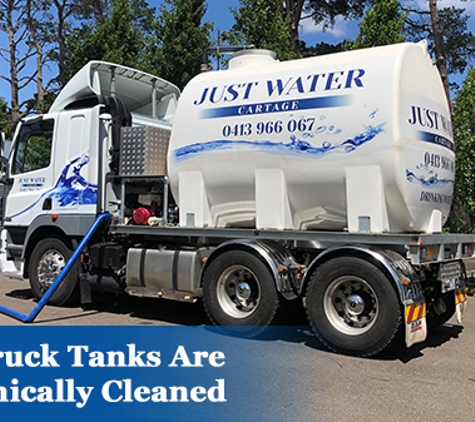 Just Water Cartage - Bulla, VIC. Our Truck Tanks Are Hygienically Cleaned
