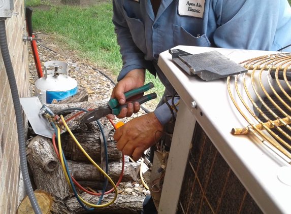 C& B ELECTRIC & A/C SERVICES - Mcallen, TX. my worker mr torres  changing the contactor to ac 