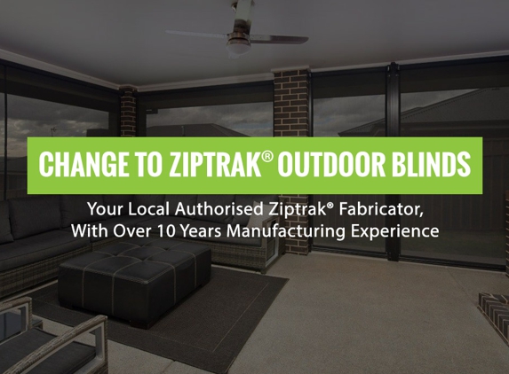 Kotzur Kanvas. Change To Ziptrak® Outdoor Blinds