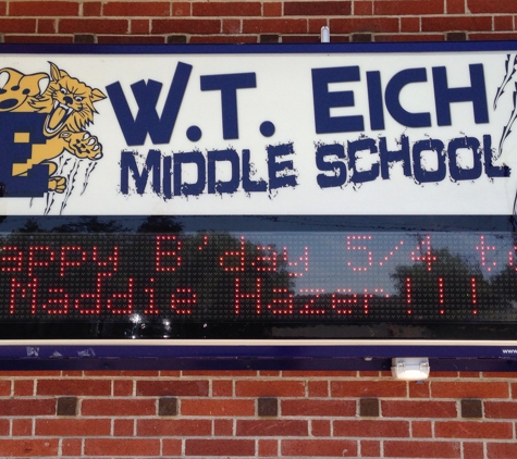 Eich Middle School - Roseville, CA. Eich recognizes students' birthdays on the marquee