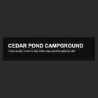 Cedar Pond Campground