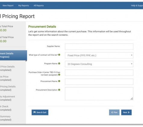 XeoDev - Orlando, FL. Spendlogic is designed to help the defense industry be compliant with FAR 15.404 regulations.