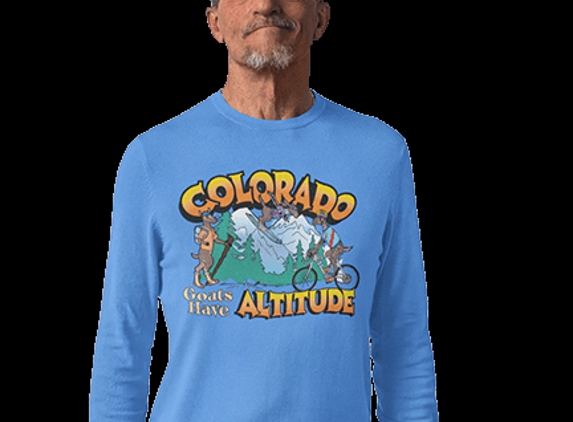 Promo Planet - Screen Printing, Embroidery, Direct To Garment Printing DTG - Fort Worth TX - Fort Worth, TX. DTF-transfer-printed-long-sleeve-custom-t-shirt-from-Promo-Planet-Colorado-Goats